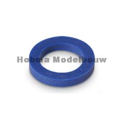 Aluminium ring 3 mm, blauw, 10 stuks