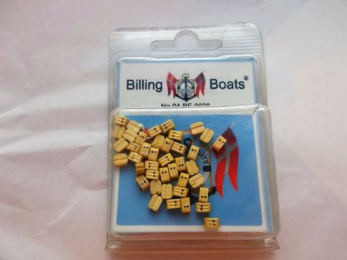 Billing Boats 0698 Dubbel blok hout 5mm ( 50st)