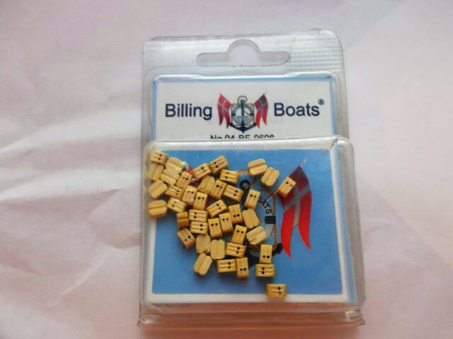 Billing Boats 0698 Dubbel blok hout 5mm ( 50st)