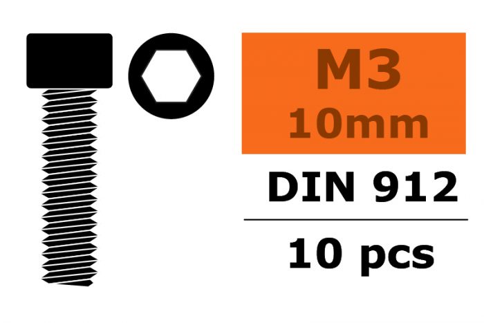Cilinderschroef met binnenzeskant, M3X