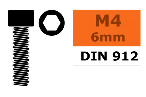Cilinderschroef met binnenzeskant, M4X