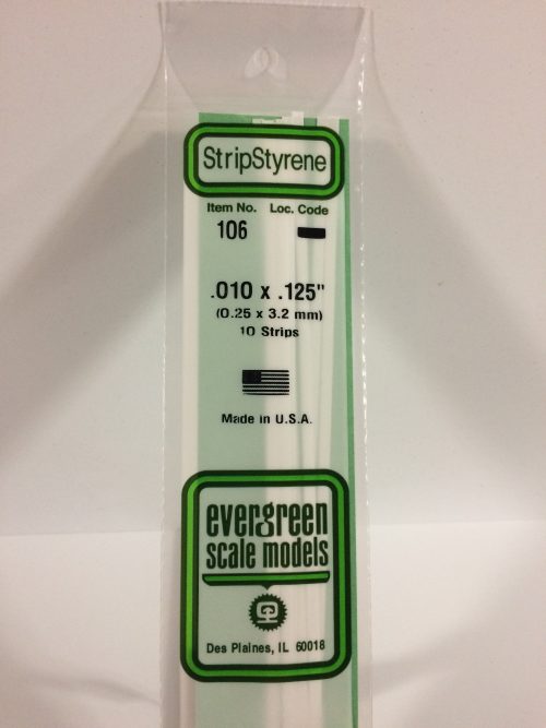 Evergreen 106 strip 0.25x3.2