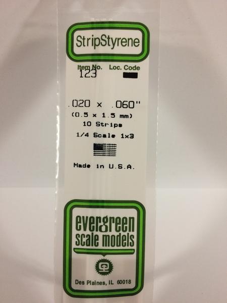 Evergreen 123 strip 355mm 0.5x1.5