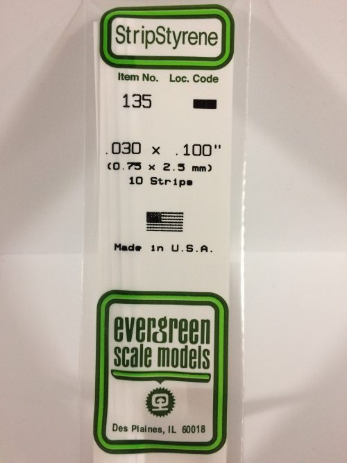 Evergreen 135 strip 0.8x2.5