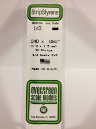 Evergreen 143 strip 1x1.5