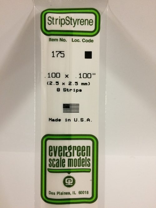 Evergreen 175 strip 2.5x2.5
