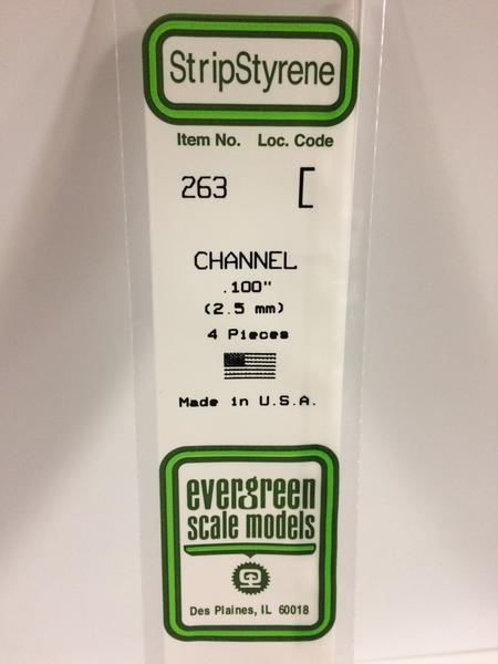 Evergreen 263 U-profiel 355mm x 2,5mm