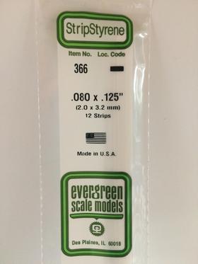 Evergreen 366 Strip 610mm 2x3.2mm