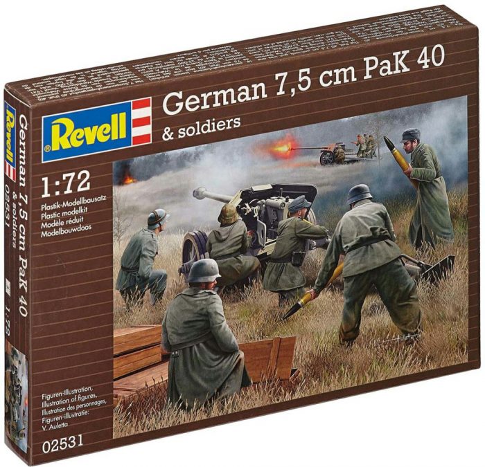 German 7.5cm PaK40 + Soldiers