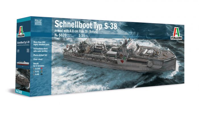 Italeri 56120Schnellboot typ S-38 with 4.0 FLak 28 (Bofors)1:35