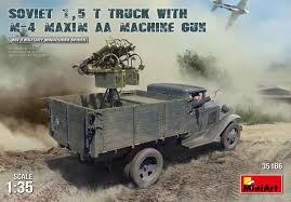 MiniArt 35186 Sovjet 1.5 t Truck w/M4 Maxim AA Machine Gun