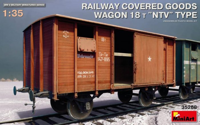 MiniArt 35288 Railway Covered Goods Wagon 18t NTV Type