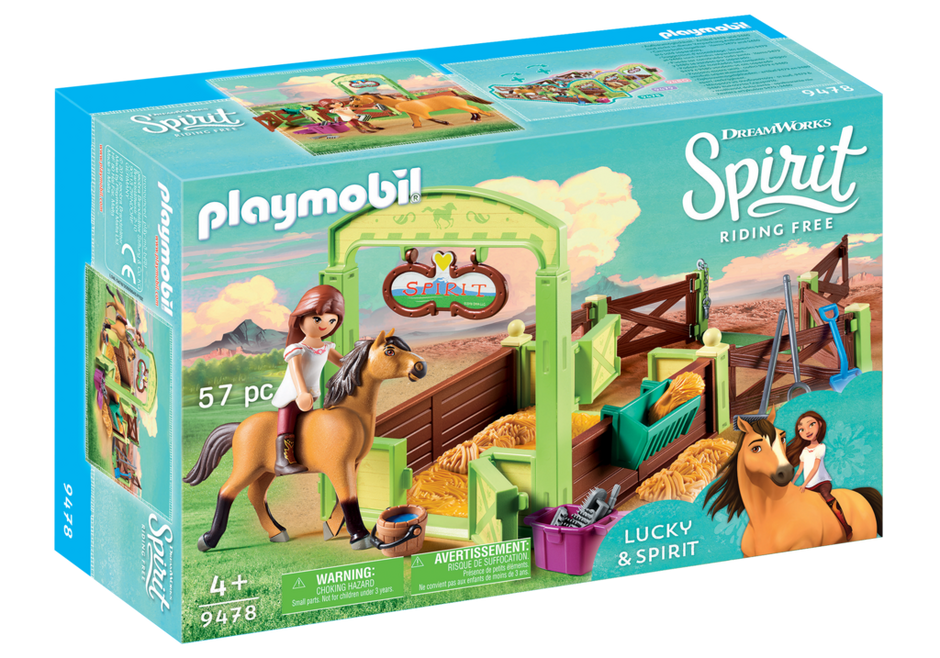 Playmobil 9478 Lucky & Spirit met paardenbox
