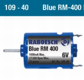 Raboesch 109-40 Brushed motor blue RM400 6V