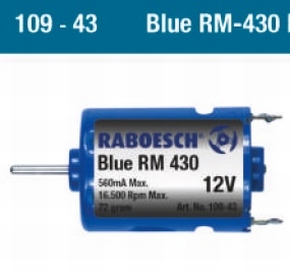 Raboesch 109-43 Brushed motor blue RM430 12V