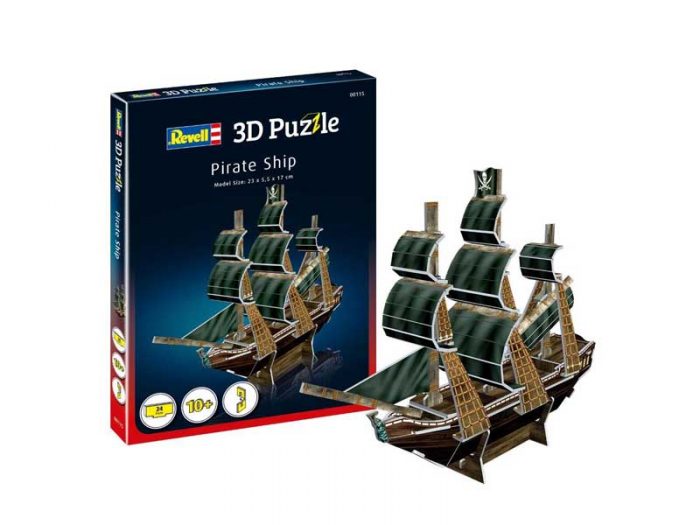 Revell 00115 3D puzzle Pirate Ship 23x5.5x17 cm
