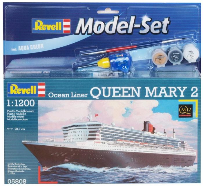 Revell 65808 Model Set Queen Mary 2 1:1200