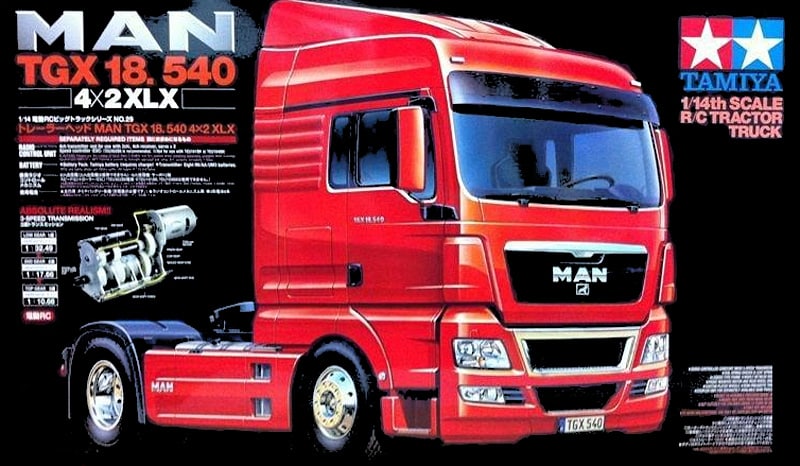 Tamiya 1:14 RC MAN TGX (red - B.V.