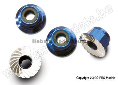 Traxxas 1747R Nuts, aluminum, flanged,