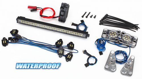 Traxxas 8030 LED light set defender, complete (contains rock