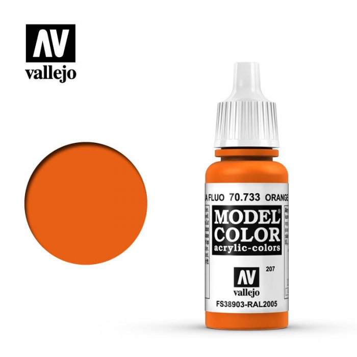 Vallejo 70733 ( 207 ) Model Color Orange Fluo