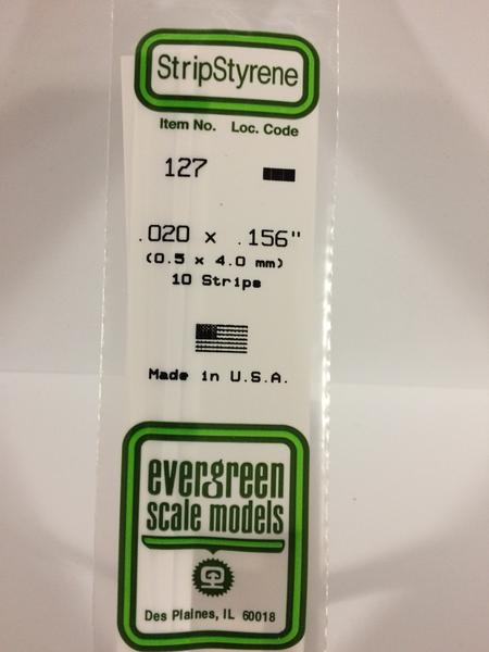 evergreen 127 strip 0.5x4