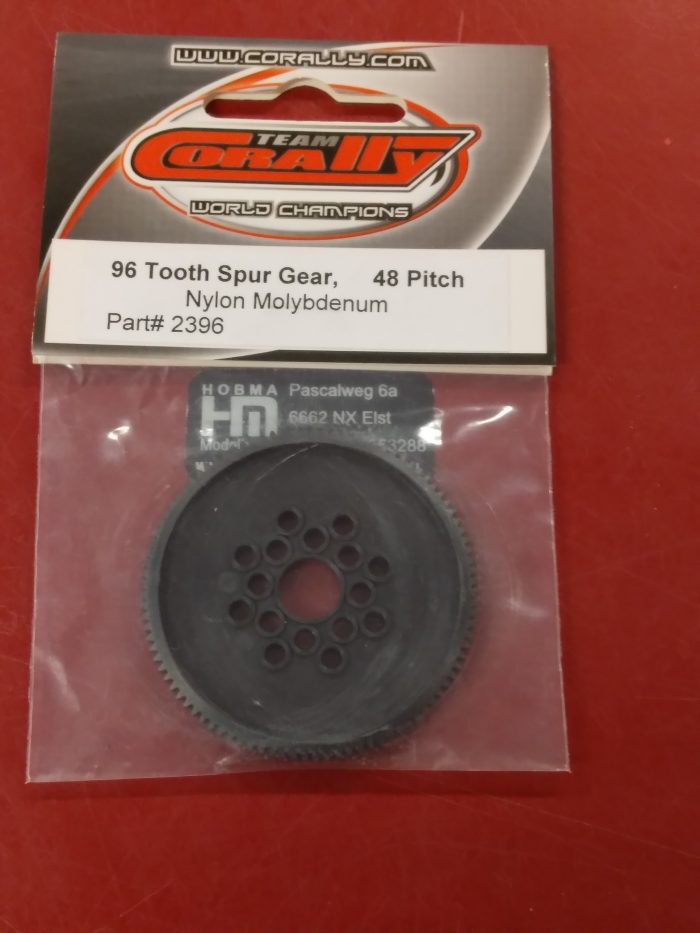 corally 2396 96 tooth spur gear 48 pitch nylon molydbenum