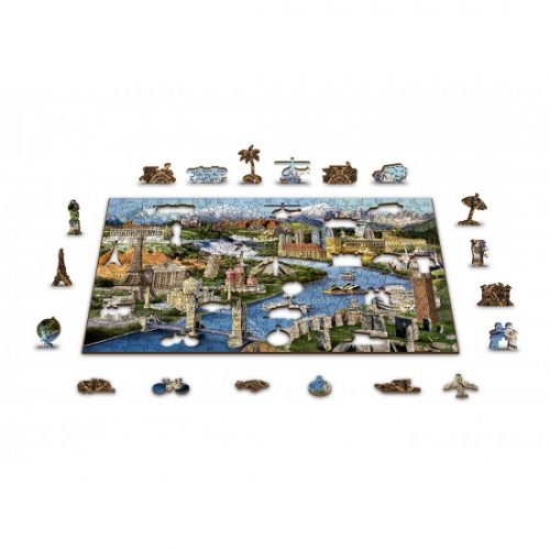 Wooden Puzzle TR0001-L World Landsmarks L 300 Stukjes