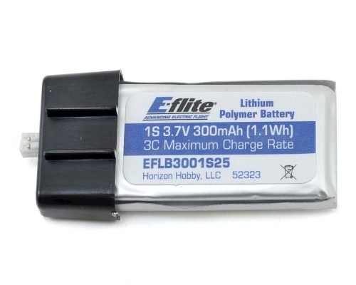 E Flite EFLB3001S25 300mAh 1S 3.7V 25C LiPo Battery