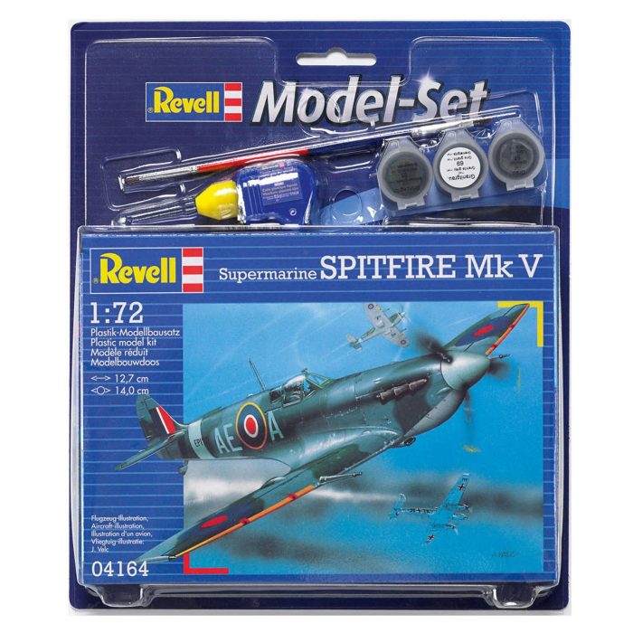Revell 64164 Spitfire Mk.V incl lijm verf kwastje