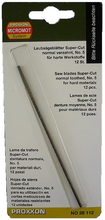 Proxxon 28112 Super-Cut-fijnzaagbladen voor metaal normaal vertand ( no 5 36 tanden op 25 mm ) ( 12 st )