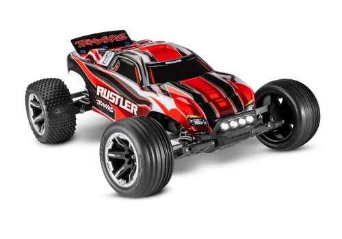 Traxxas Rustler 37054-61 XL5 2WD electro truggy RTR 2.4Ghz met LED verlichting inclusief accu en lader - Rood