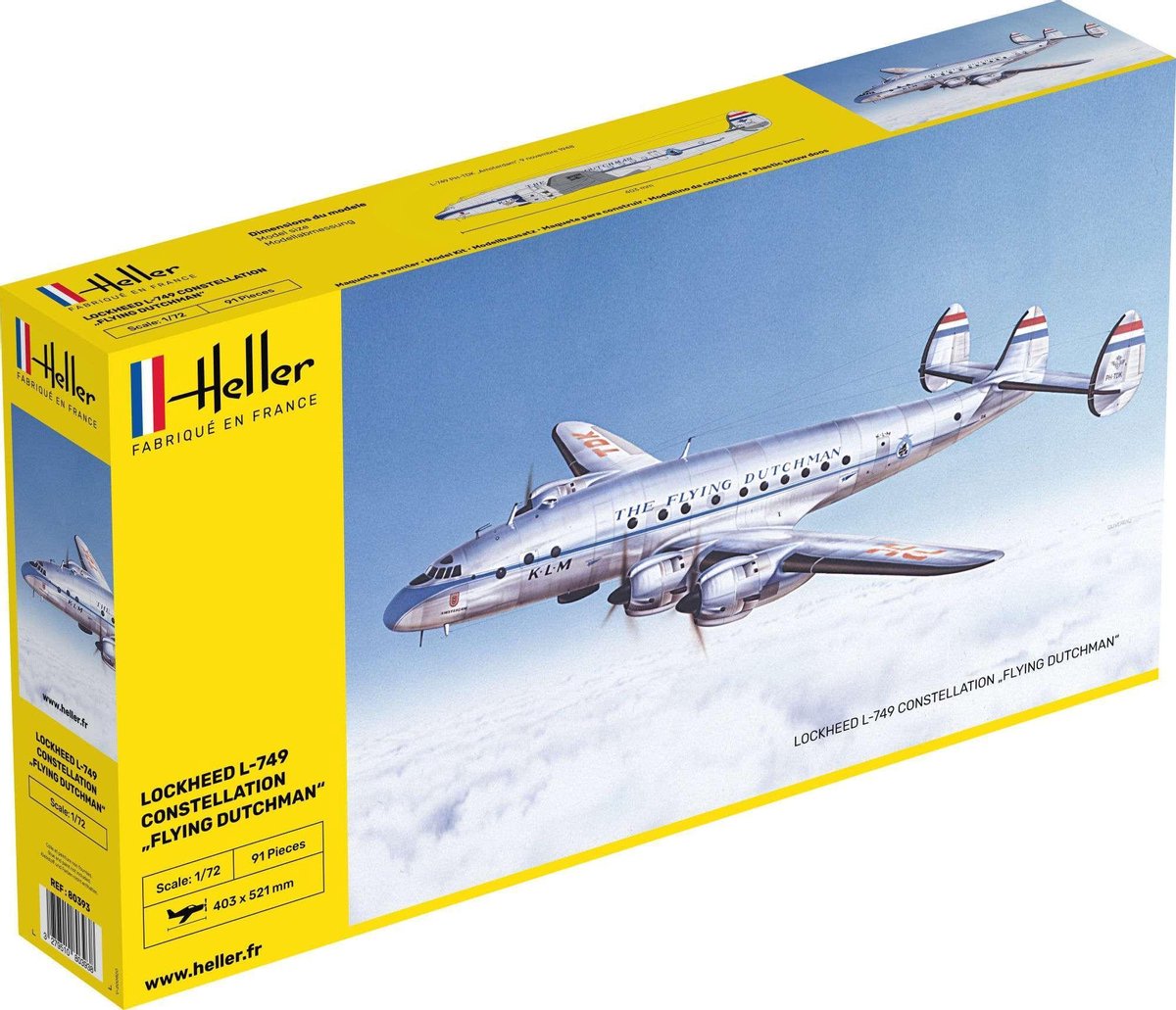 Heller 80393 Lockheed l-749 constellation Flying Dutchman