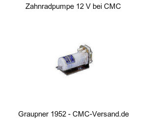 Graupner 1952 Zahnradpumpe 12 V waterpomp zelf aan zuigend