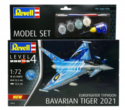 Revell 63818 Eurofighter Typhoon "The Bavarian Tiger 2021" incl. verf, lijm en kwast