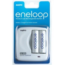 Eneloop Lader + 2 batterijen