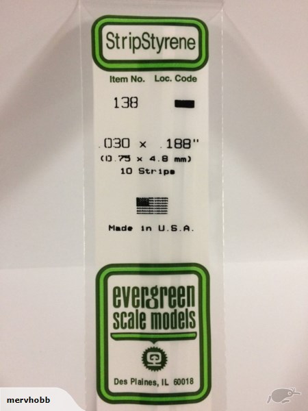 evergreen 138 strip 0.8 x 4.8 mm