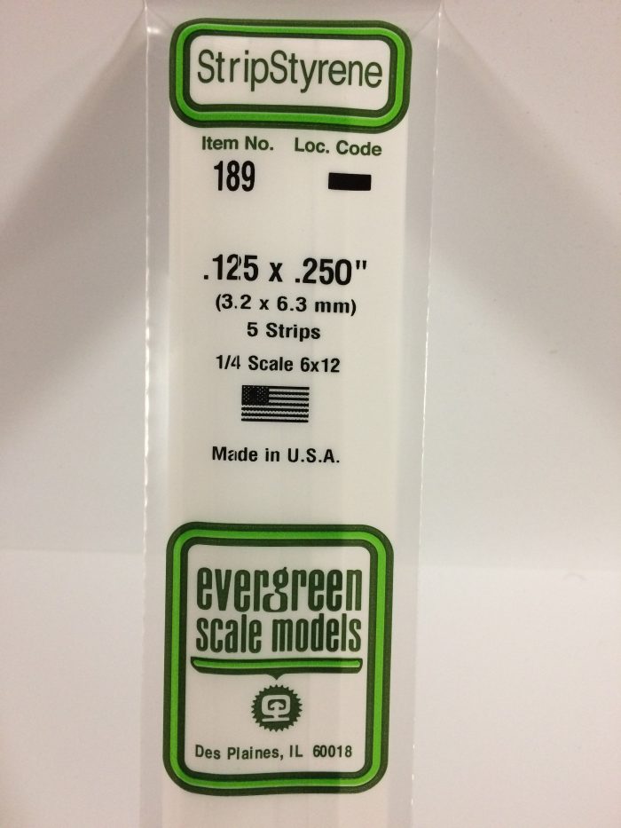 evergreen 189 strip 3.2x6.4