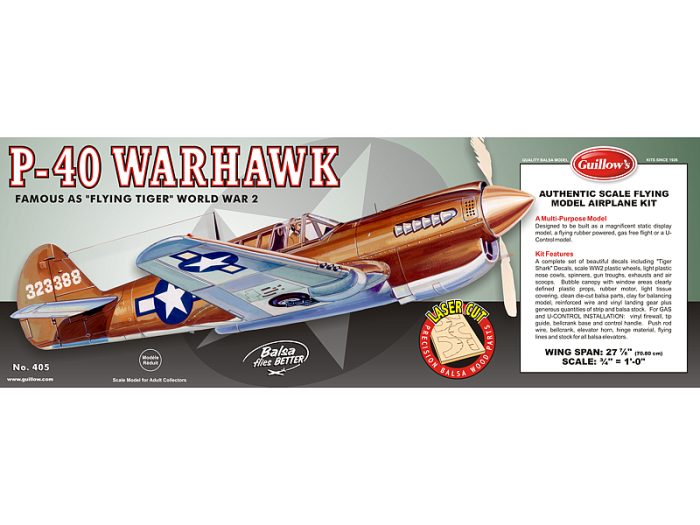 guillows 405 CURTISS P-40 WARHAWK 71CM