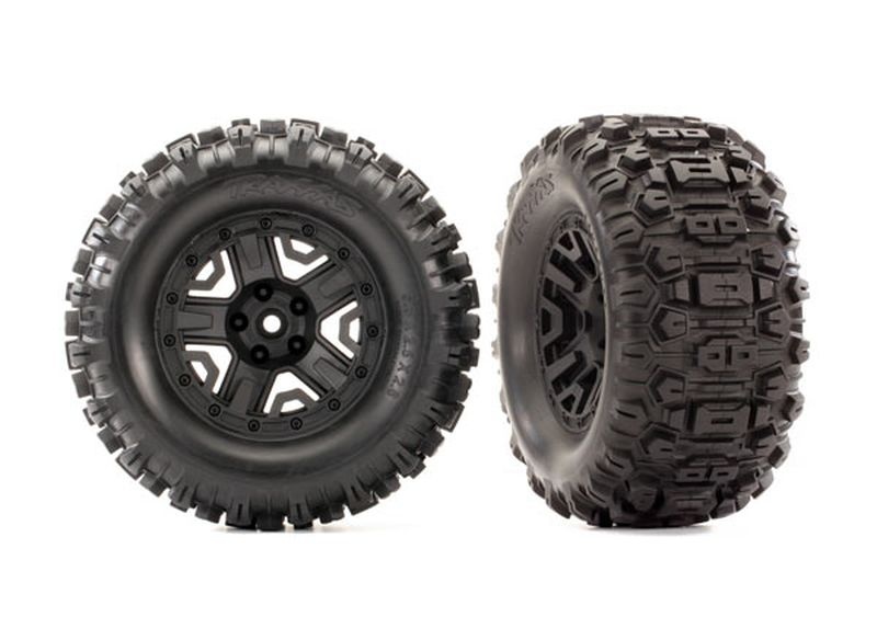 traxxas 6792 Tires & wheels Rustler 4 x4 Black