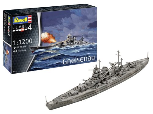 Revell 65181 Battleship Gneisenau incl lijm verf kwastje